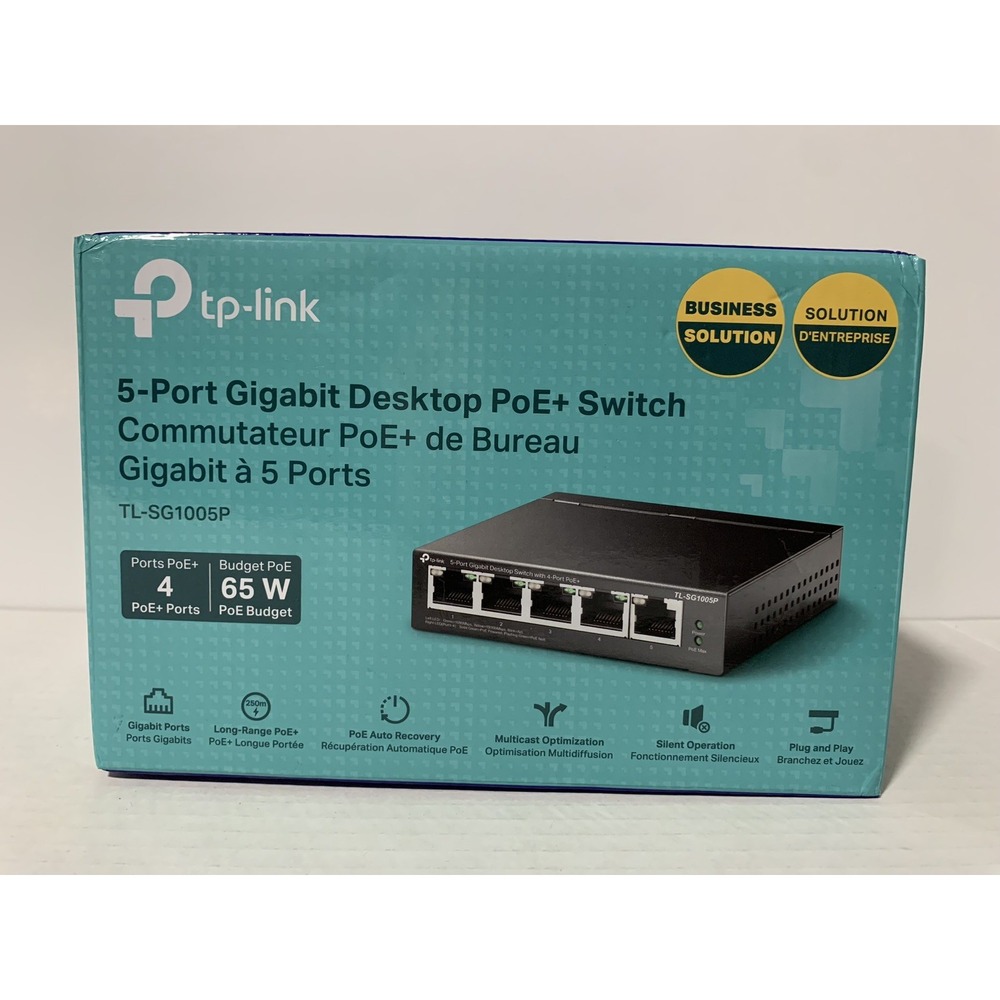 TP-LINK TL-SG1005P 5-Port Desktop PoE+ Switch Gigabit Silent